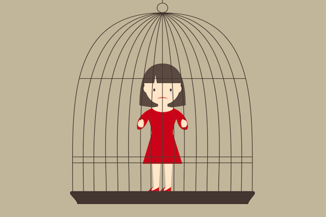 Woman in a Cage